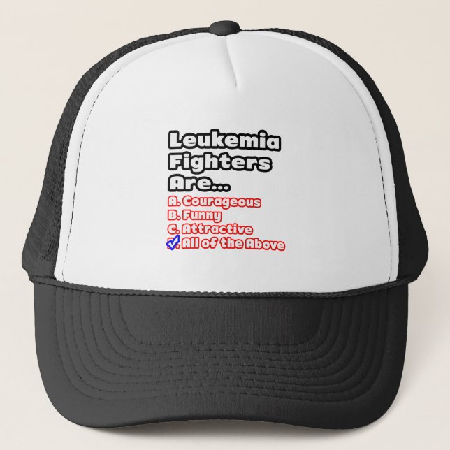 Leukemia Fighter Quiz Truckerkappe (Vorderseite)