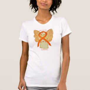 Leukemia Orange Awareness Ribbon Angel Shirt
