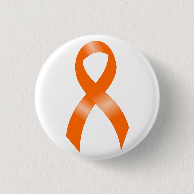 Leukemia Orange Ribbon Button (Vorderseite)