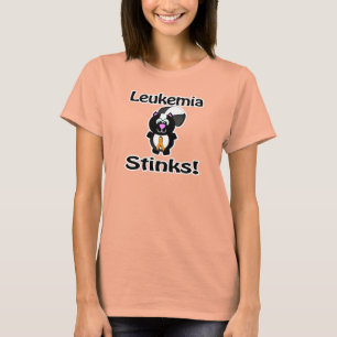 Leukemia Orange stinks Skunk Awareness Design T-Shirt