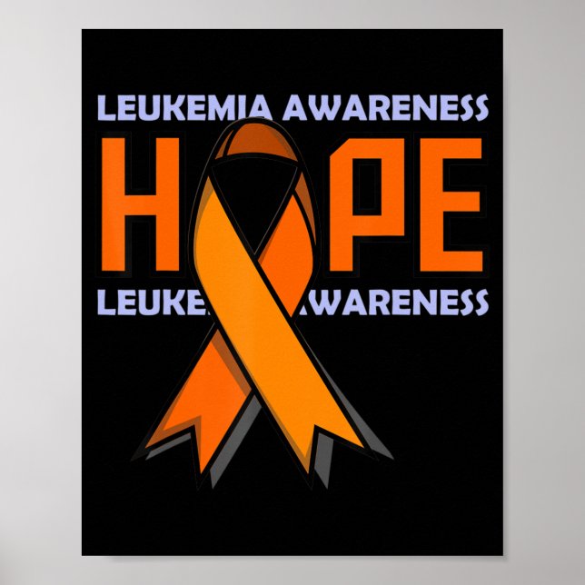 Leukemia Ribbon Leukämie Bewusstsein Poster (Vorne)