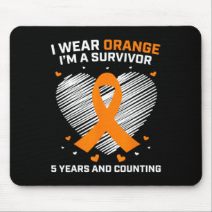 Leukemia Survivor Geschenke 5 Jahre Krebs freie Wa Mousepad