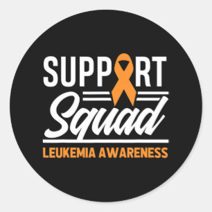 Leukemia Warrior Support Squad Leukemia Cancer Awa Runder Aufkleber