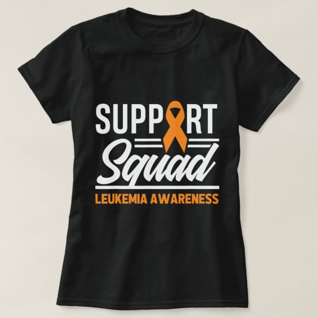 Leukemia Warrior Support Squad Leukemia Cancer Awa T-Shirt (Design vorne)