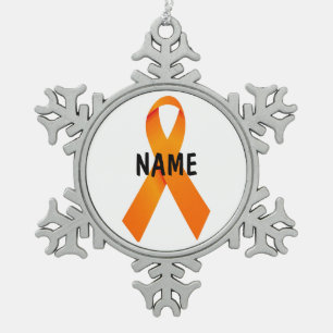 Leukemia Weihnachtsfeiertag Schneeflocken Zinn-Ornament