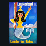 Leukerbad, Station thermale, Poster<br><div class="desc">Empfohlene Größen: Extra klein,  klein,  mittel und groß. Wenn Sie eine andere Größe benötigen,  kontaktieren Sie mich bitte. Vielen Dank. Leukerbad,  Station thermale et sports d'hiver,  Loèche-les-Bains, Ski Poster Leukerbad ist eine Gemeinde im Bezirk Leuk im Kanton Wallis in der Schweiz.</div>