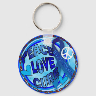 Leukodystrophie AWARENESS PEACE LIEBE CURE Schlüsselanhänger