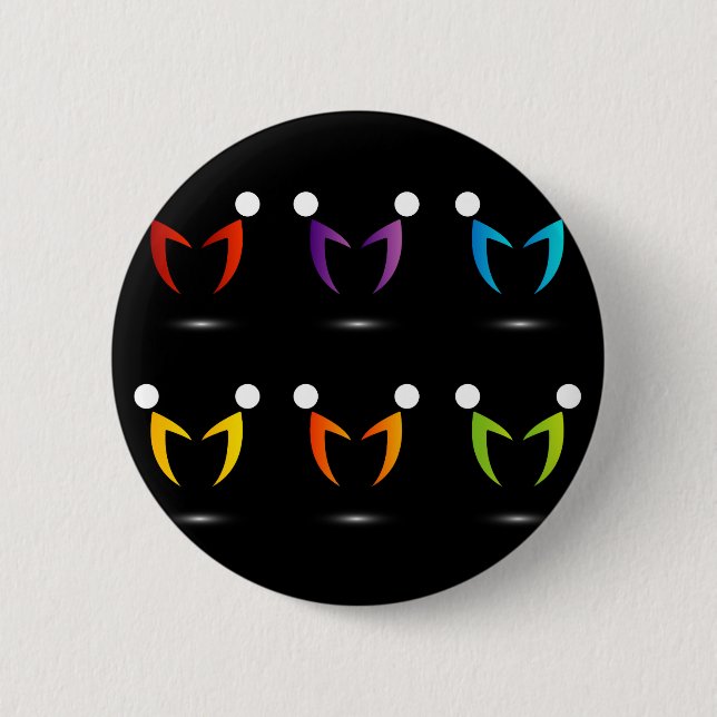 Leute, die zusammen Einheit zeigen Button (Vorderseite)