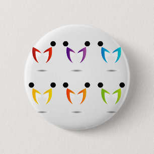 Leute, die zusammen Einheit zeigen Button