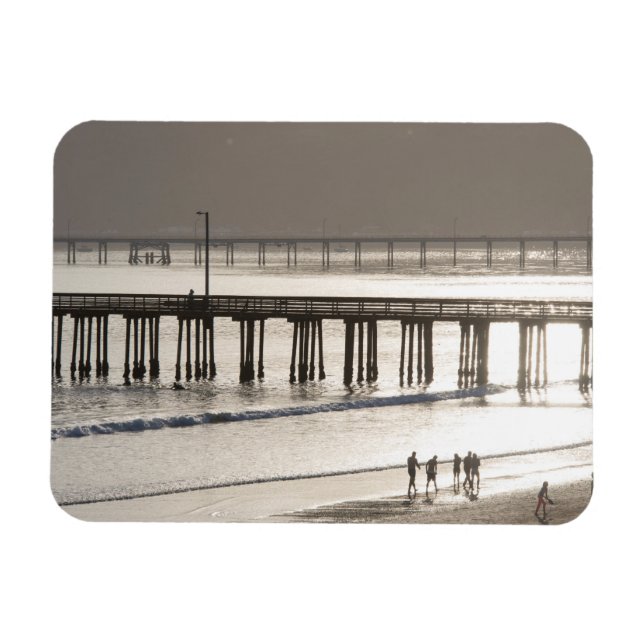 Leute essen Avila Beach Magnet (Horizontal)