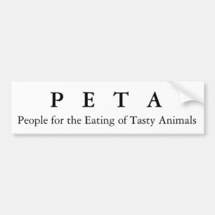 Leute für das Essen der geschmackvollen Tiere, P Autoaufkleber