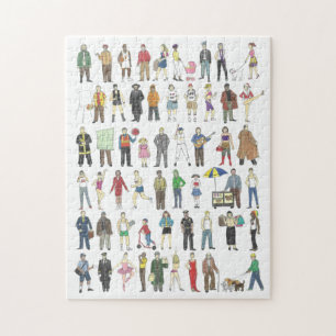 Leute im New Yorker Kunstpuzzle des NYC