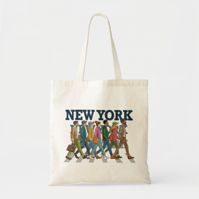 Leute in New York City Tragetasche (Vorne)
