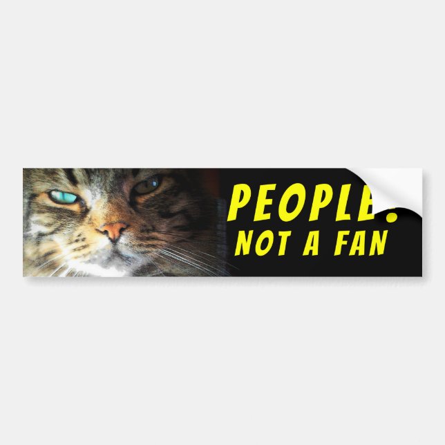 Leute? Kein Fan Cat Meme Autoaufkleber (Vorne)