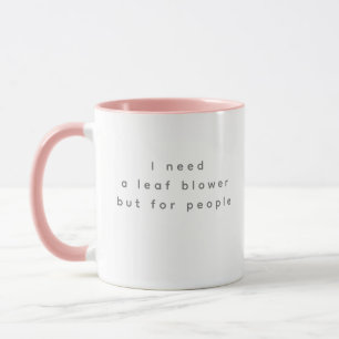 Leute Laubbläser Lustiger Spruch Graue Schrift Zwe Tasse
