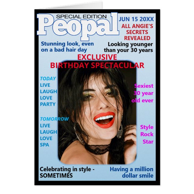Leute Mag Parody-Birthday-Upload Foto-Modern-Fun (Vorne)