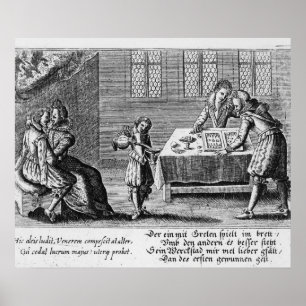 Leute spielen Backgammon Poster