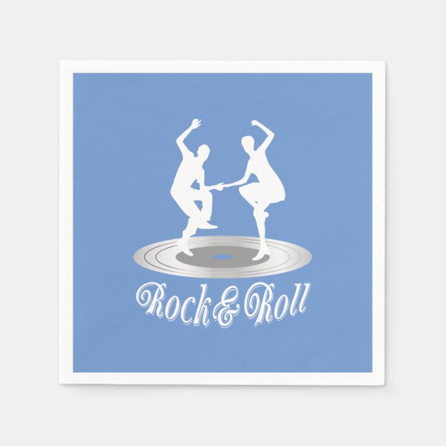 Leute tanzen Rock and Roll Serviette (Vorderseite)
