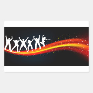 Leute tanzen Silhouetten Sticker