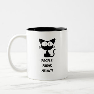 Leute verrückte Meowa Zweifarbige Tasse