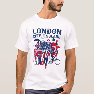 Leute von London City England Vereinigtes Königrei T-Shirt