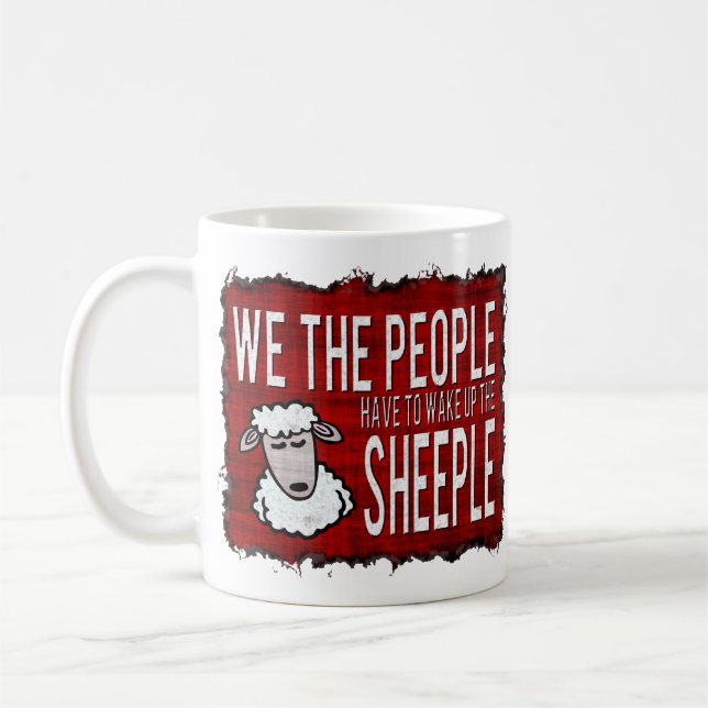 Leute wachen Sheeple auf Kaffeetasse (Links)