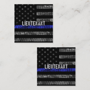 Leutenant Thin Blue Line Distressive Flag Rabattkarte