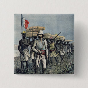 Leutnant Mizon auf seiner Dienstreise 1892 Button