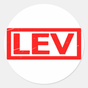 Lev Briefmarke Runder Aufkleber