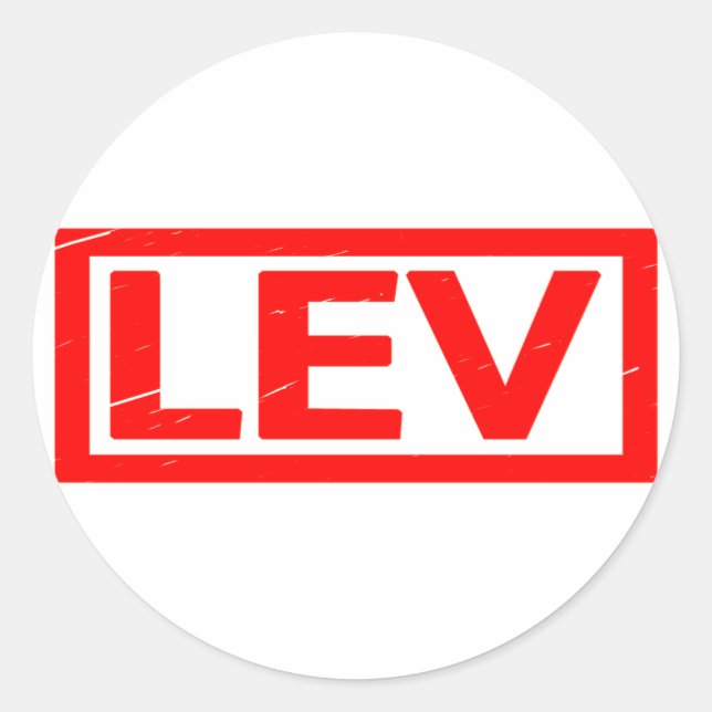 Lev Briefmarke Runder Aufkleber (Vorderseite)