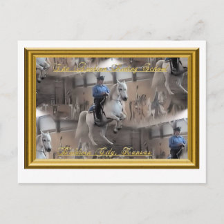 Levade avec carte postale du cavalier