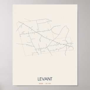 Levant, carte poster de la rue Maine – Établi en 1