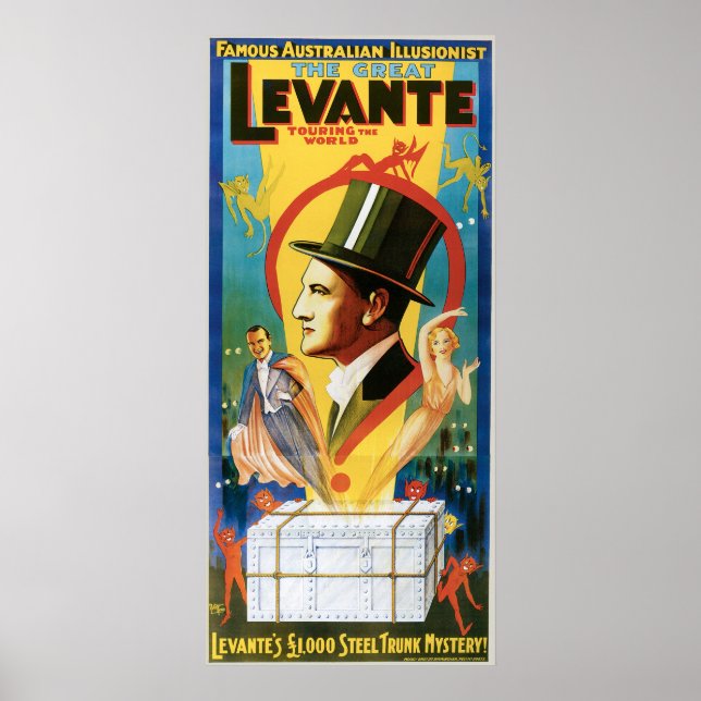 Levante ~ The Great Vintag Magic Act Poster (Vorne)
