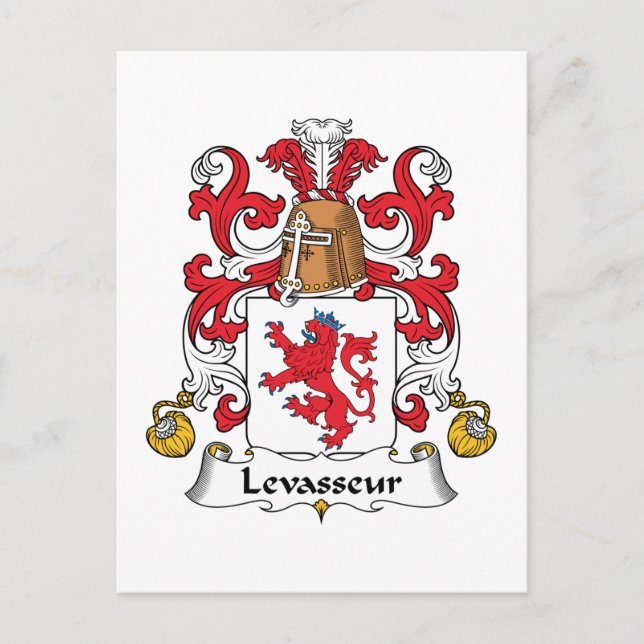 Levasseur-Familienwappen Postkarte (Vorderseite)