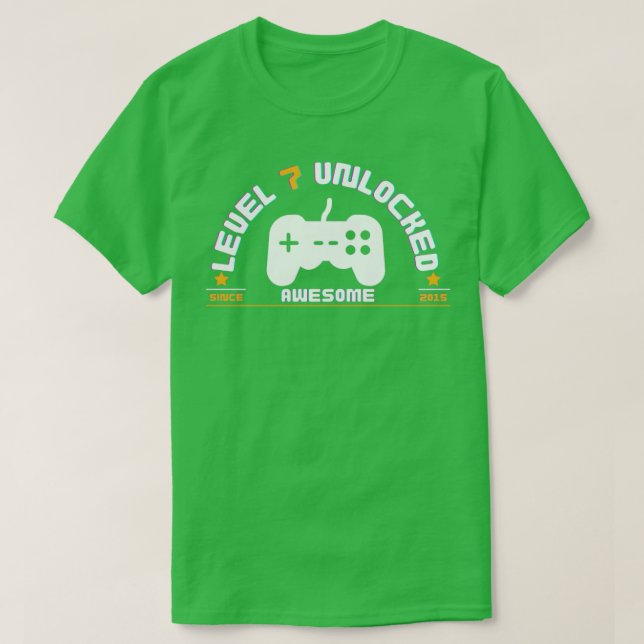 LEVEL7 seit 2015 freigeschaltet T-Shirt (Design vorne)