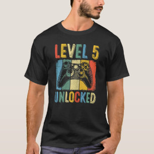 Level 05 Unlocked Video Gamer 05th Birthday T-Shirt