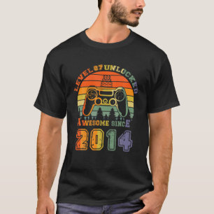 Level 07 Unlock Video Gamer 07 Jahre alt 7 Geburt T-Shirt