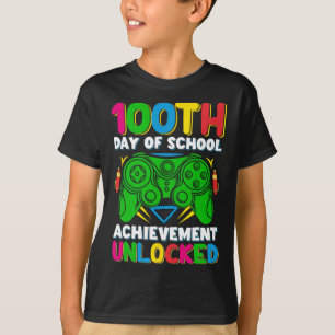 Level 100 Day of School Unlock Gamer 100. Tage T-Shirt