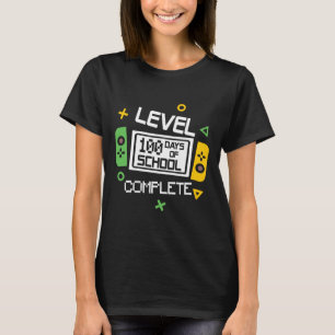 Level 100 Days of School abgeschlossen Video Gamer T-Shirt