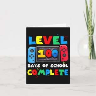 Level 100 Days of School Complete Gamer Video Game Karte