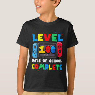 Level 100 Days of School Complete Gamer Video Game T-Shirt