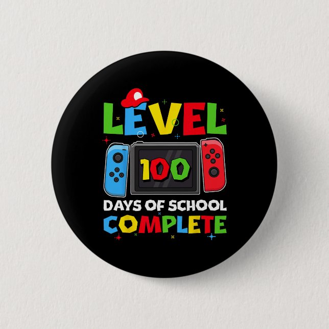 Level 100 Days of School Complete Video Game 100. Button (Vorderseite)