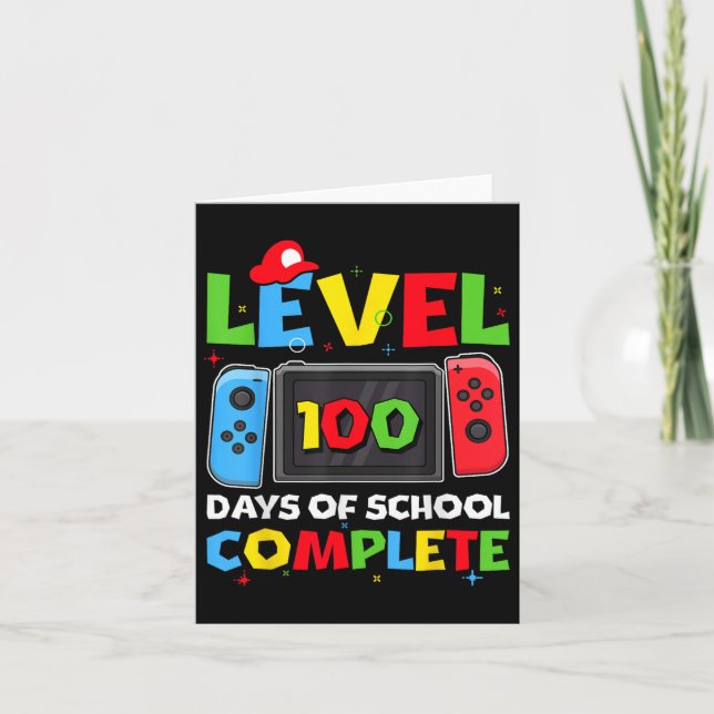 Level 100 Days of School Complete Video Game 100. Karte (Vorderseite)