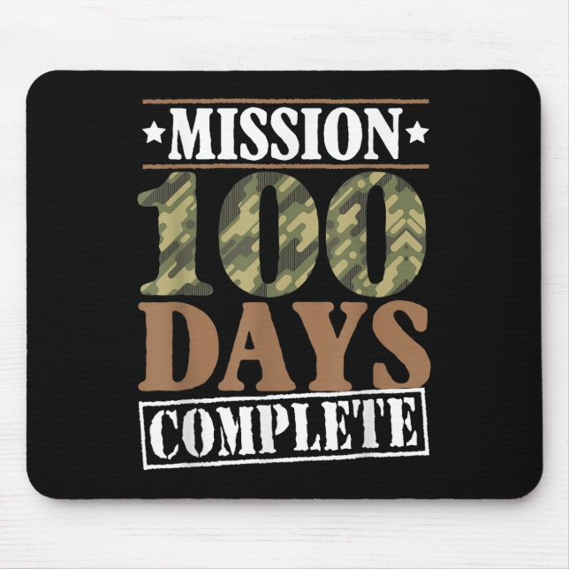 Level 100 Days of School Mission Complete Games Bo Mousepad (Vorne)