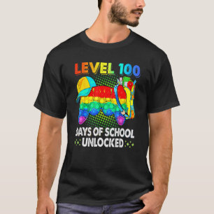 Level 100 Days of School Uncked Poppin Video Gam T-Shirt