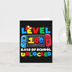 Level 100 Days of School Uncked Video Games Boys Karte