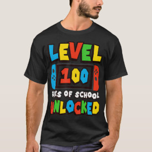 Level 100 Days of School Uncked Video Games Boys T-Shirt