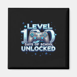 Level 100 Days of School Unlock Boys 100. Magnet