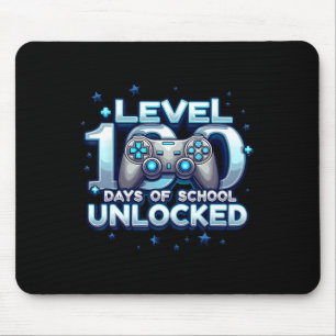 Level 100 Days of School Unlock Boys 100. Mousepad