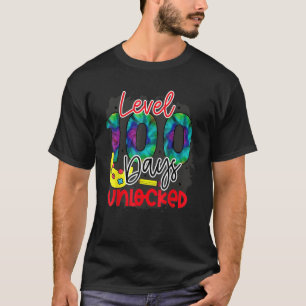 Level 100 Days of School Unlock Boys Kinder 100. T-Shirt